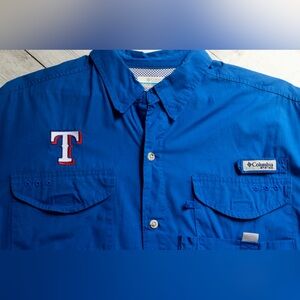 Texas Rangers Columbia PFG shirt sleeve shirt